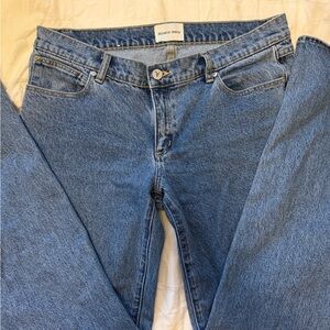 Abrand Low Rise Women's Straight Leg Blue Jeans